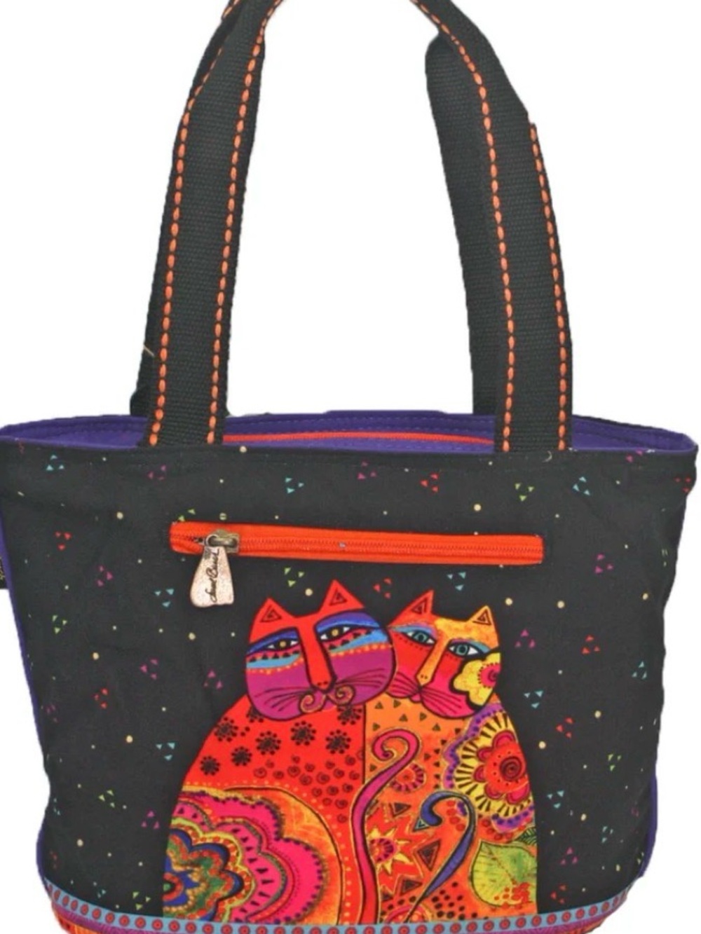 NWT! Laurel Burch Festive Felines Medium Tote, LB7092 - Picture 6 of 7